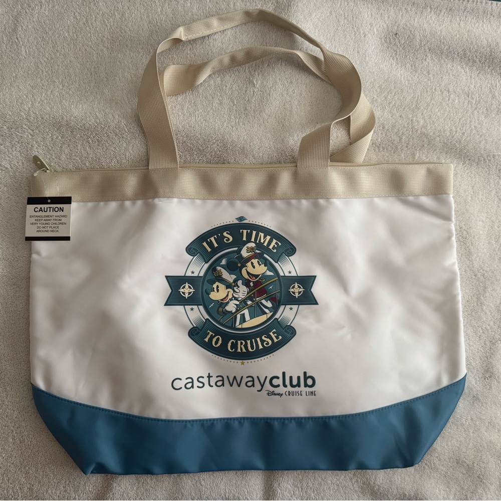 Disney Cruise Line 25th Anniversary Castaway Club It's Time To Cruise Beach Tote